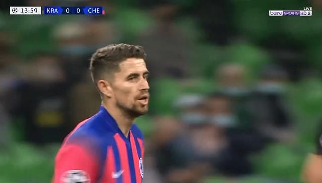 جورجينيو يهدر ركلة جزاء لتشيلسي امام كراسنودار بدوري ابطال اوروبا