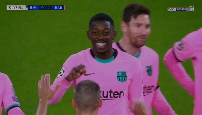 هدف برشلونة الاول فى مرمي يوفنتوس عثمان ديمبلي