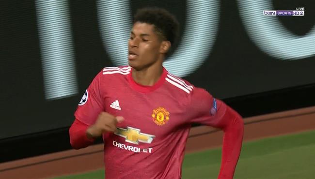 هدف راشفورد الاول في مرمي لايبزيج بدوري ابطال اوروبا