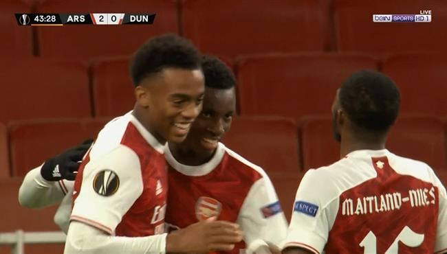 هدف ارسنال الثاني في مرمي دوندالك 2 0 الدوري الاوروبي