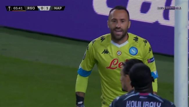 علي طريقة الكبار تصدي مذهل من اوسبينا امام ريال سوسيداد في الدوري الاوروبي