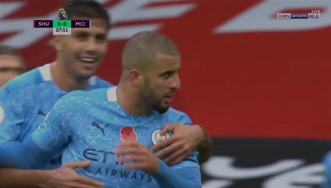 هدف كايل والكر الرائع في مرمي شيفيلد بالدوري الانجليزي