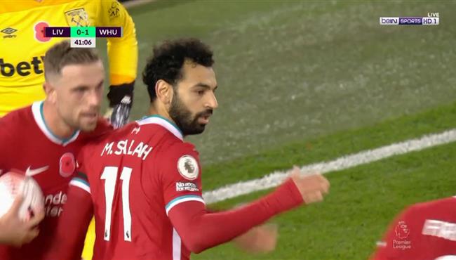 هدف محمد صلاح في مرمي وست هام بالدوري الانجليزي