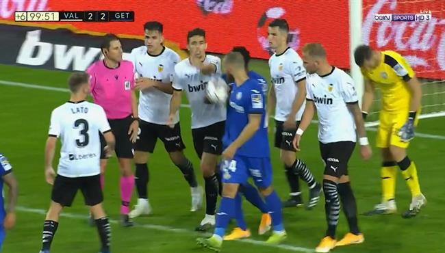 اهداف مباراة فالنسيا وخيتافي المثيرة 2 2 الدوري الاسباني