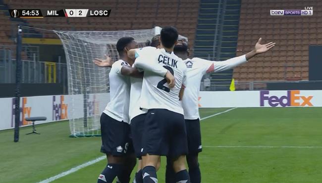 اهداف مباراة ميلان وليل 0 3 الدوري الاوروبي