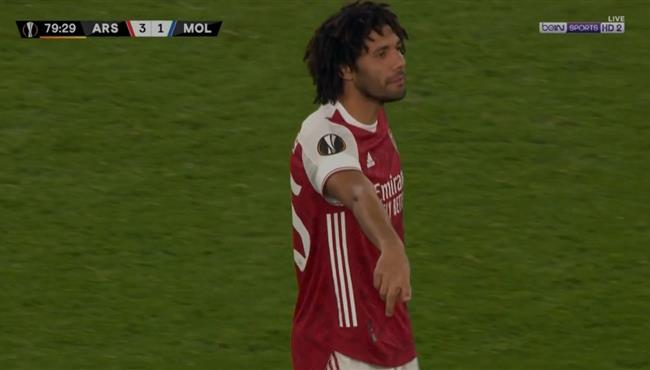 ملخص لمسات محمد النني في مباراة ارسنال ومولده بالدوري الاوروبي