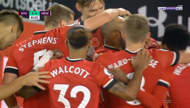 اهداف مباراة ساوثهامبتون ونيوكاسل 2 0 الدوري الانجليزي