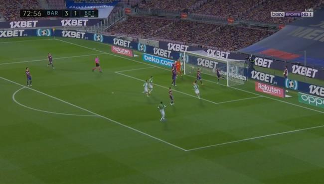 هدف ريال بيتيس الثاني في مرمي برشلونة بالدوري الاسباني