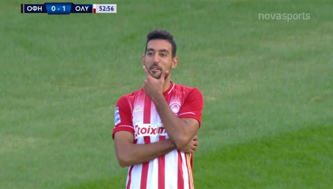 هدف احمد حسن كوكا في مرمي اوفي كريت بالدوري اليوناني