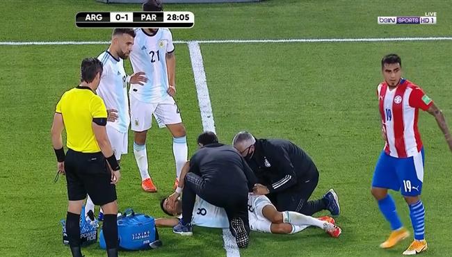 اصابة بالاسيوس وخروجه في مباراة الارجنتين وبارجواي