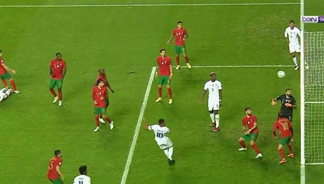 العارضة تحرم مارسيال من تسجيل الهدف الاول لفرنسا امام البرتغال
