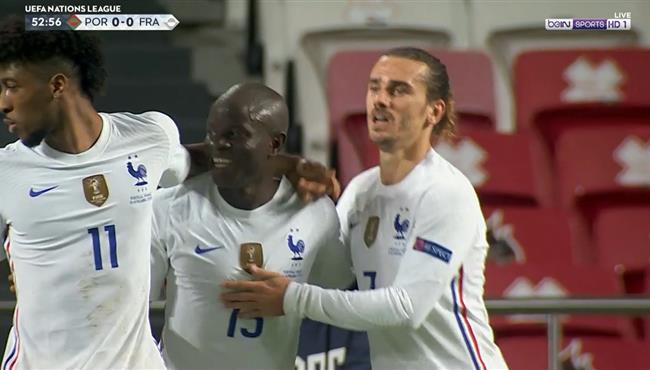 هدف فرنسا في مرمي البرتغال 1 0 نجولو كانتي