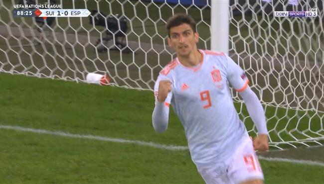 هدف تعادل اسبانيا القاتل مع سويسرا مورينو