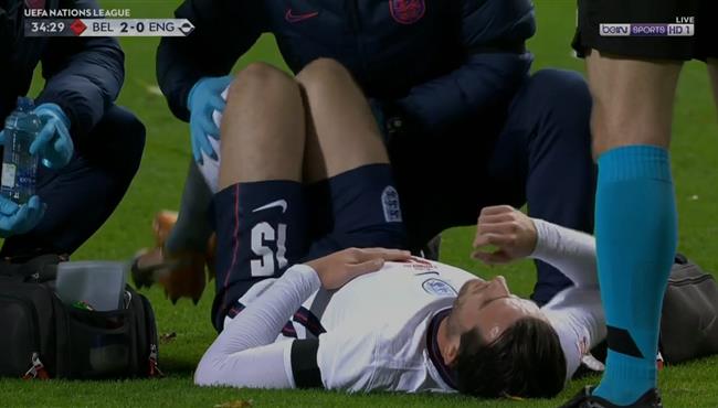 اصابة بن تشيلول وخروجه في مباراة انجلترار وبليكا بدوري الامم الاوروبية