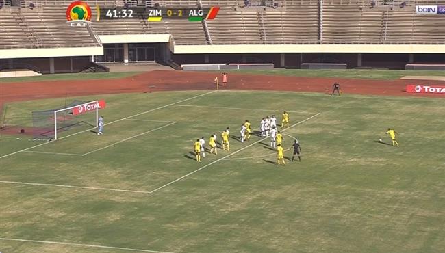 العارضة تحرم زيمبابوي من تسجيل هدف عالمي امام الجزائر