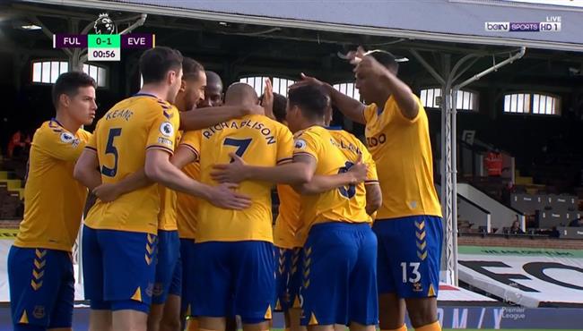 اهداف مباراة ايفرتون وفولهام 3 2 الدوري الانجليزي