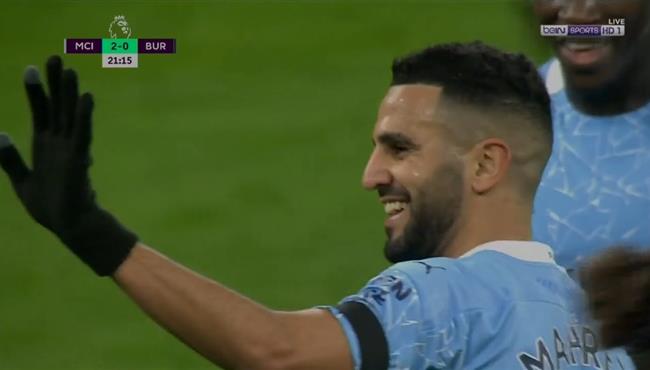 هدف رياض محرز الثاني الرائع في مرمي بيرنلي بالدوري الانجليزي