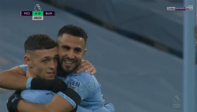 هدف رياض محرز الثالث في مرمي بيرنلي بالدوري الانجليزي