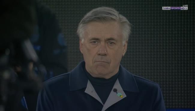 تأثر ودموع انشيولتي علي وفاة ماردونا قبل مباراة ايفرتون وليدز