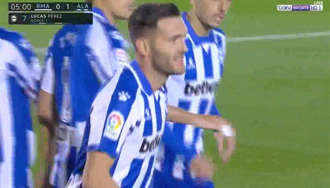 هدف ديبورتيفو الافيس الاول في مرمي ريال مدريد لوكاس بيريز