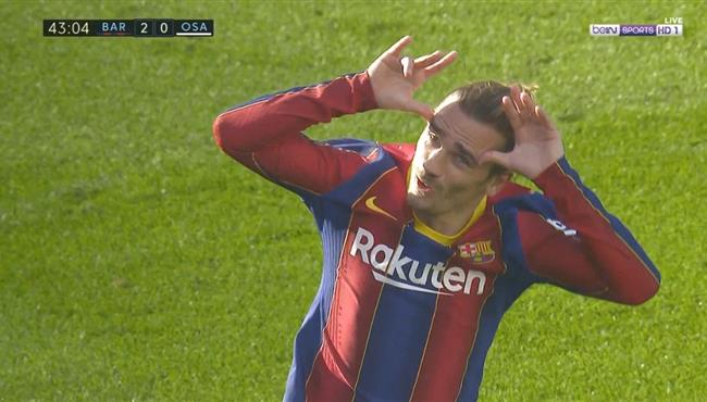 هدف جريزمان العالمي في مرمي اوساسونا بالدوري الاسباني