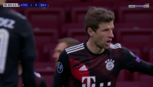 هدف تعادل بايرن ميونخ مع اتلتيكو مدريد توماس مولر
