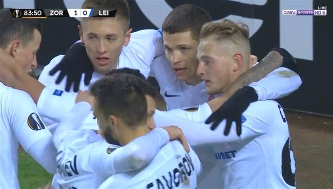 هدف فوز زوريا لوهانشك علي ليستر سيتي 1 0 الدوري الاوروبي
