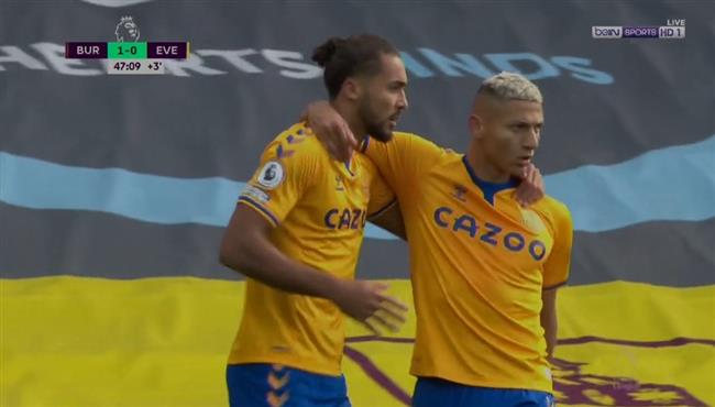 اهداف مباراة ايفرتون وبيرنلي 1 1 الدوري الانجليزي