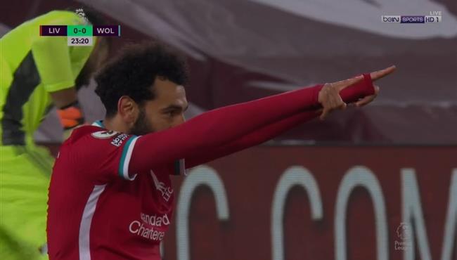 هدف محمد صلاح فى مرمي ولفرهامبتون بالدوري الانجليزي