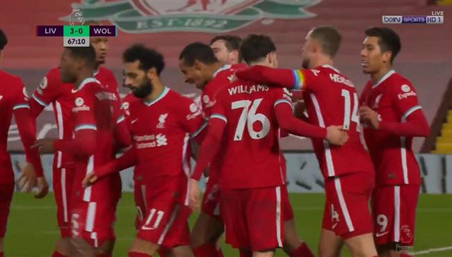 هدف ليفربول الثالث فى مرمي ولفرهامبتون اسيست محمد صلاح