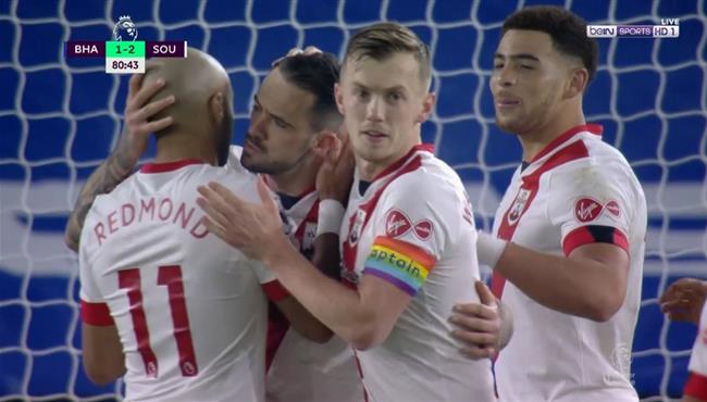 اهداف مباراة ساوثهامبتون وبرايتون 2 1 الدوري الانجليزي