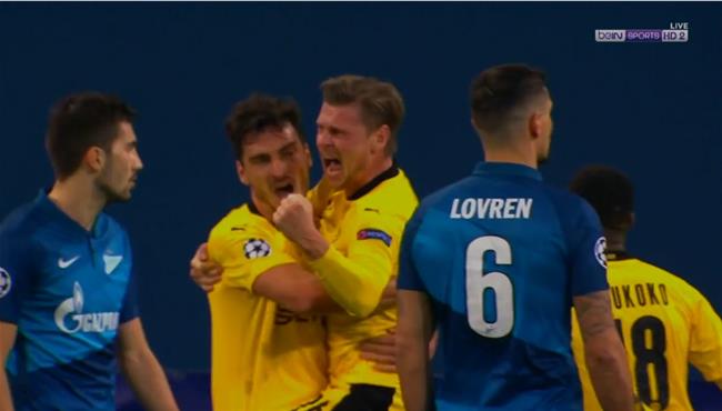 اهداف مباراة بوروسيا دورتموند وزينيت 2 1 دوري ابطال اوروبا