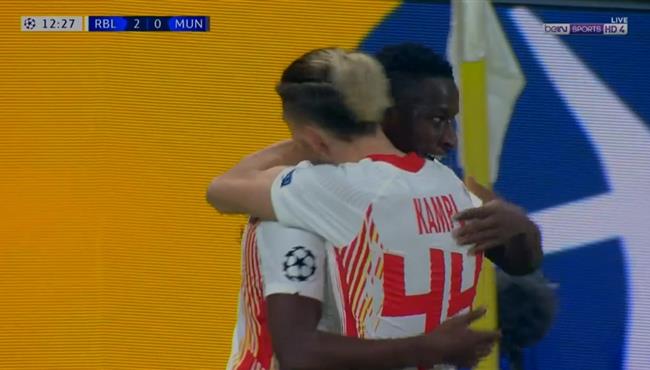 هدف لايبزيج الثاني في مرمي مانشستر يونايتد بدوري ابطال اوروبا