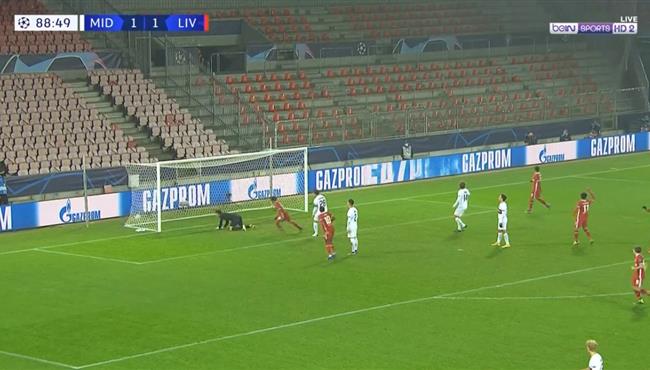 هدف ليفربول الملغي فى مرمي ميتلاند بدوري ابطال اوروبا