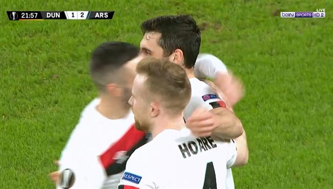 هدف دوندالك الاول فى مرمي ارسنال 1 2 الدوري الاوروبي
