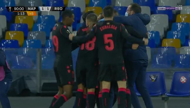 اهداف مباراة نابولي وريال سوسيداد 1 1 الدوري الاوروبي