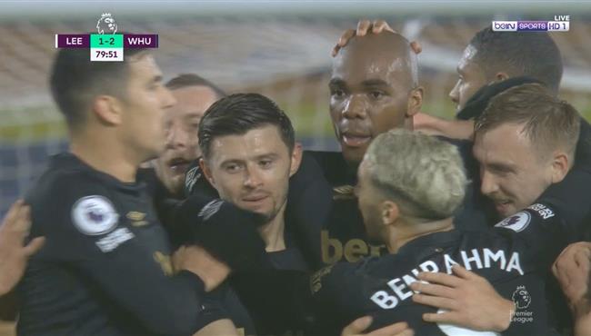 اهداف مباراة وست هام وليدز يونايتد 2 1 الدوري الانجليزي