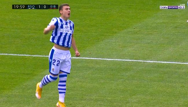 هدف ريال سوسيداد الصاروخي في مرمي ايبار بالدوري الاسباني