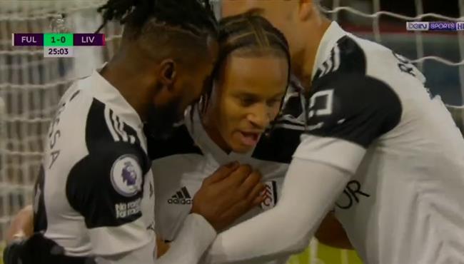 هدف فولهام الاول في مرمي ليفربول بالدوري الانجليزي