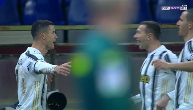 هدف كرستيانو رونالدو الثاني في مرمي جنوي بالدوري الايطالي