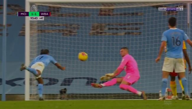 ثلاث مرات حارس وست بروميتش يتألق ويحرم مانشستر سيتي من تسجيل هدف الفوز في الوقت القاتل