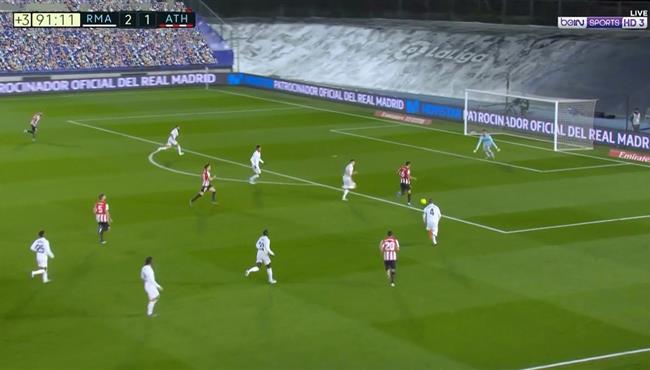 تصدي كورتوا الرائع في مباراة ريال مدريد واتلتيك بلباو بالوقت القاتل