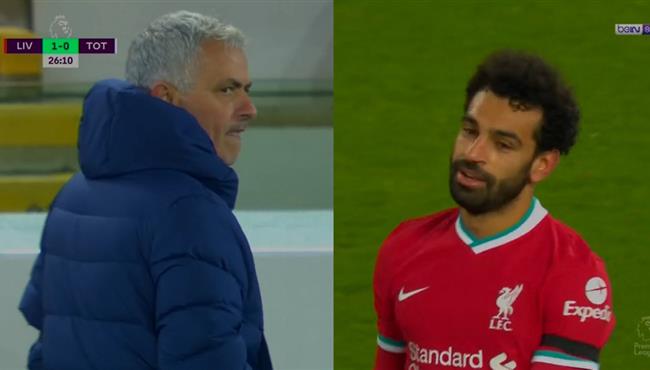 هدف محمد صلاح في مرمى توتنهام ورد فعل مورينيو