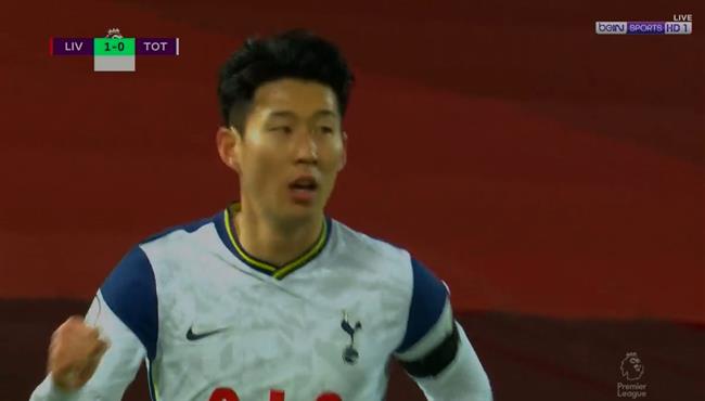 هدف سون فى مرمي ليفربول بالدوري الانجليزي