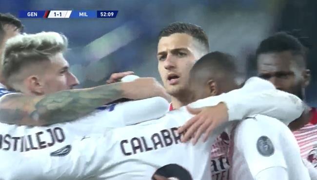 اهداف مباراة ميلان وجنوي 2 2 الدوري الايطالي