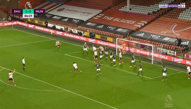 هدف شيفيلد الثاني فى مرمي مانشستر يونايتد 2 3 الدوري الانجليزي