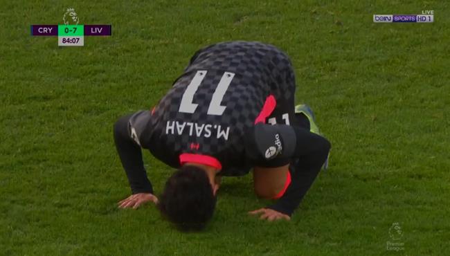 هدف محمد صلاح الثاني الرائع فى مرمي كريستال بالاس بالدوري الانجليزي