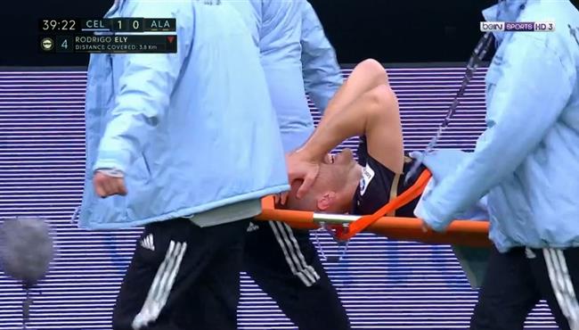 اصابة رودريجو إيلي الخطيرة في مباراة سيلتا فيجو وديبورتيفو ألافيس
