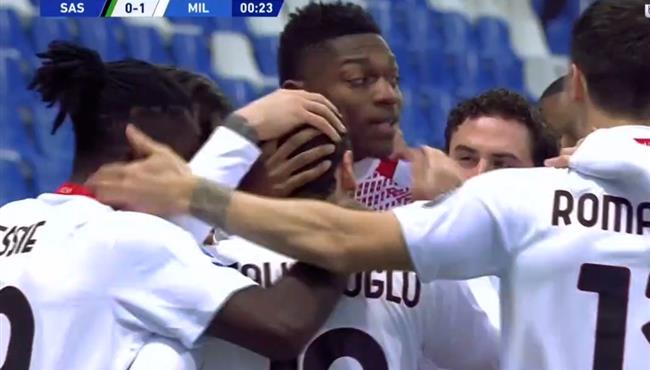 اهداف مباراة ميلان وساسولو 2 1 الدوري الايطالي