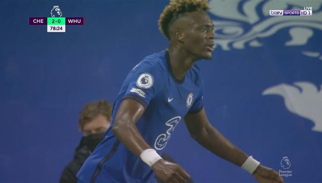 هدف تامي ابراهام الاول في مرمي وست هام 2 0 الدوري الانجليزي